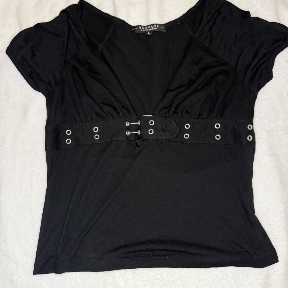 Rampage Elegant Black Blouse